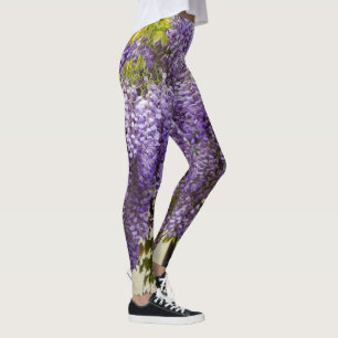 Legging Violet Wisteria Flowers