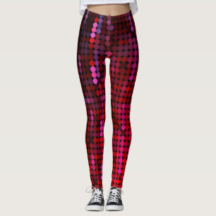 Legging Violeta e cor-de-rosa Sequin-Como