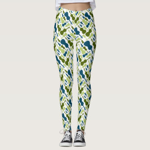 Legging Violinos Azul e Verde