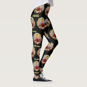 Legging Virgo August Birthday Zodiac Nome Personalizado
