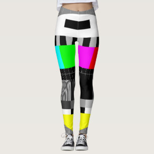 Legging Visão geral de ausência de sinal da TV retrô.