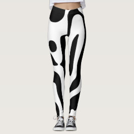 Legging Vise Grip: Abstrato preto e branco