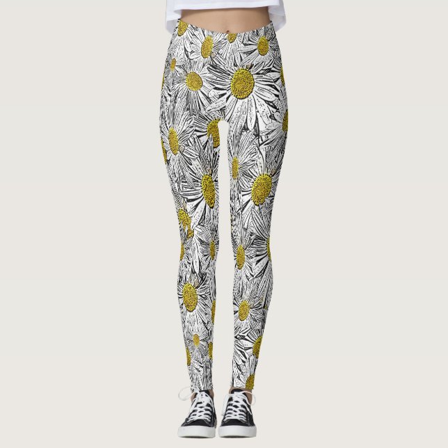 Legging Visitas Centralizadas Amarelas (Frente)