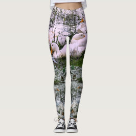 Legging Vista de Camuflagem Animal dos Patos