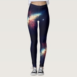 Legging Visto ativo da nebulosa azul-meia-noite