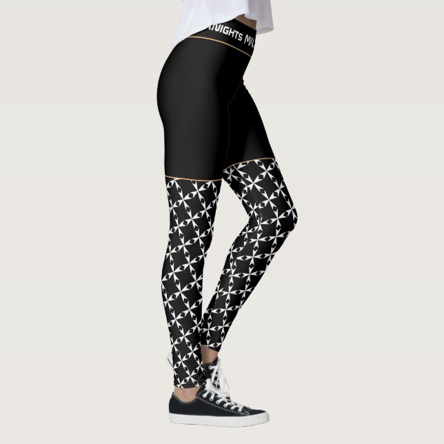 Legging visto de Moda da Cruz Vermelha de Branco e Cavalei (Direita)