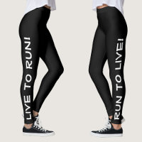 Viva para Correr! Corra para Viver! Preto e Branco
