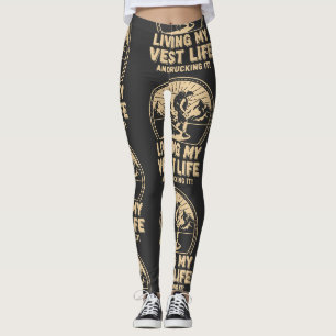 Legging Vivendo Minha Vida de Mochila e Rucking!