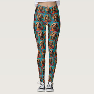 Legging Vizsla com Rosas do Coração Dia dos Namorados
