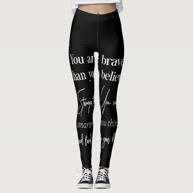 Legging você é mais corajoso do que você acredita (Frente)