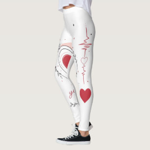 Legging Você É Meu Minimalista Linha Arte Coração