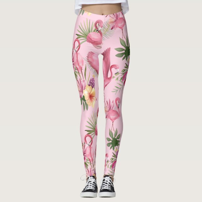 Legging Voo Flamingos Rosa (Frente)
