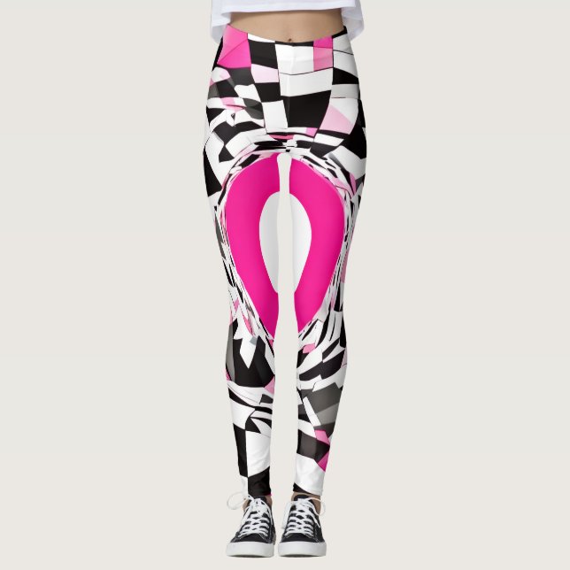 Legging Vórtex Rosa: Uma Descida Verificada (Frente)