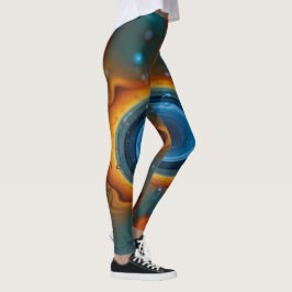 Legging Vórtice de Cores: Uma Dança Abstrata a Óleo