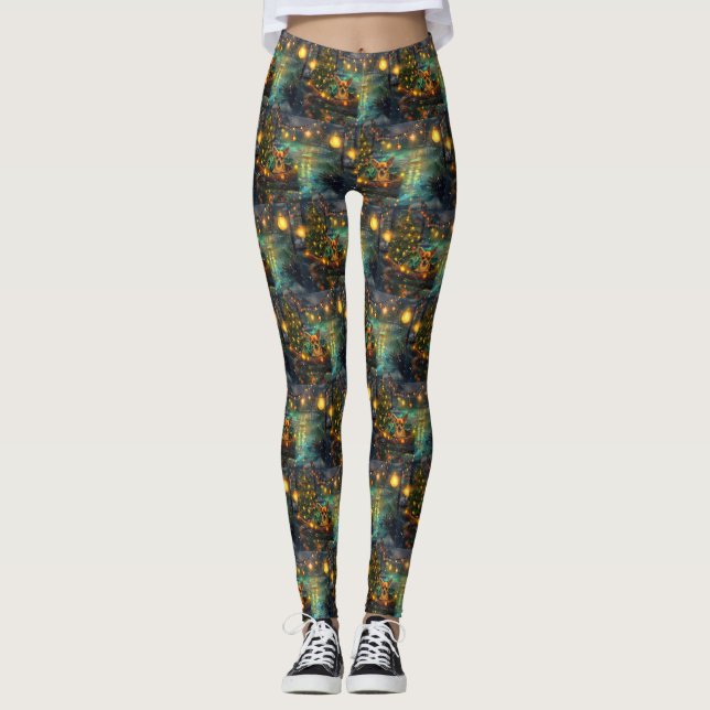 Legging Voyage festiva Chihuahua Christmas (Frente)