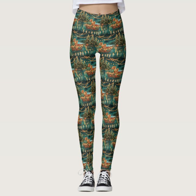 Legging Voyage festiva de Natal Chow (Frente)