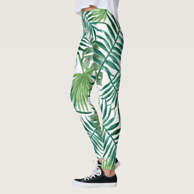 Legging Wallpaper das Plantas Verdes (Esquerda)