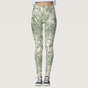Legging Wallpaper tulip William Morris verde têxtil