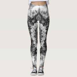 Legging Watercolor black ink wash