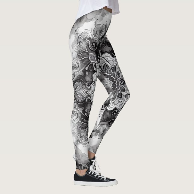 Legging Watercolor black ink wash (Direita)