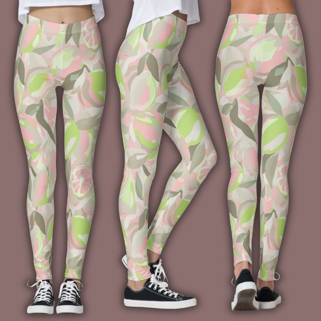 Legging Watercolor Fruit Pattern | Vibrant Citrus (Criador carregado)
