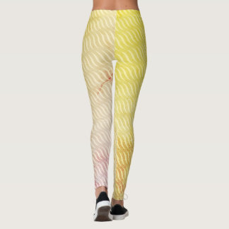 Legging Wavy Magical Sand GreenLeaf Lines Perfil sem costu