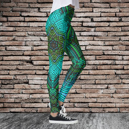 Legging Weave Mandala Blue e Green