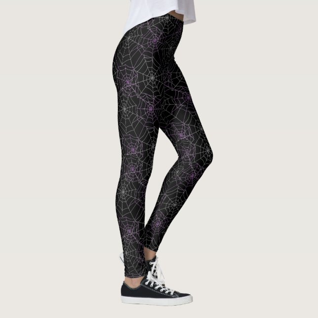 Legging Web de aranha do Caneleira-Dia das Bruxas das (Direita)