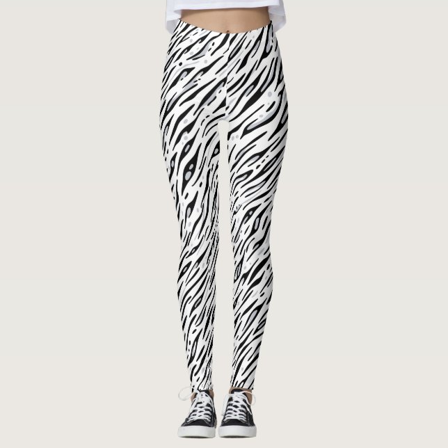 Legging Weiße Tiger Streifen Druck (Frente)