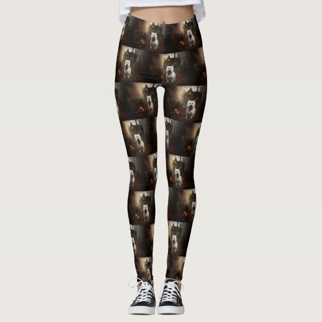 Legging West Highland White Terrier Halloween Scareen (Frente)