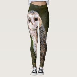 Legging Western Barn Owl - Imigração de Pintura de Cores d