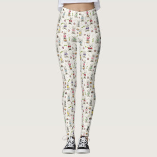 Legging Westies Brancas com Acessórios Caprichosas