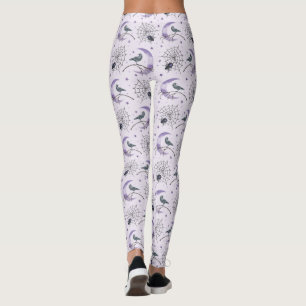 Legging Whimsic Cobweb Crow Halloween