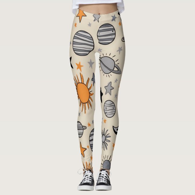 Legging Whimsical Celestial Doodle (Frente)