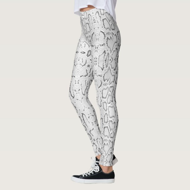 Legging White Anaconda Snakeskin Zazzle Brasil