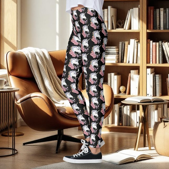 Legging White Unicorn and Flowers (Criador carregado)
