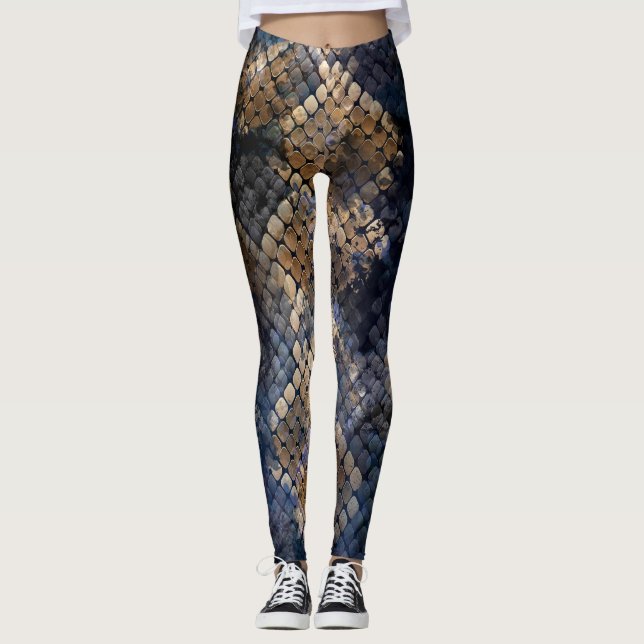 Legging Wild Snakeskin Watercolor Design (Frente)