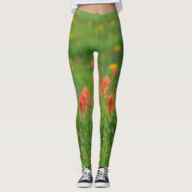 Legging Wildflowers do pincel indiano (Frente)