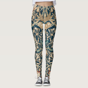 Legging William Morris Antigo Floral Honeysuckle
