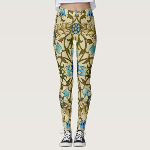Legging William Morris- Antigo Padrão de Videira e Flor de