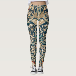 Legging William Morris Antique Honeysuckle Floral