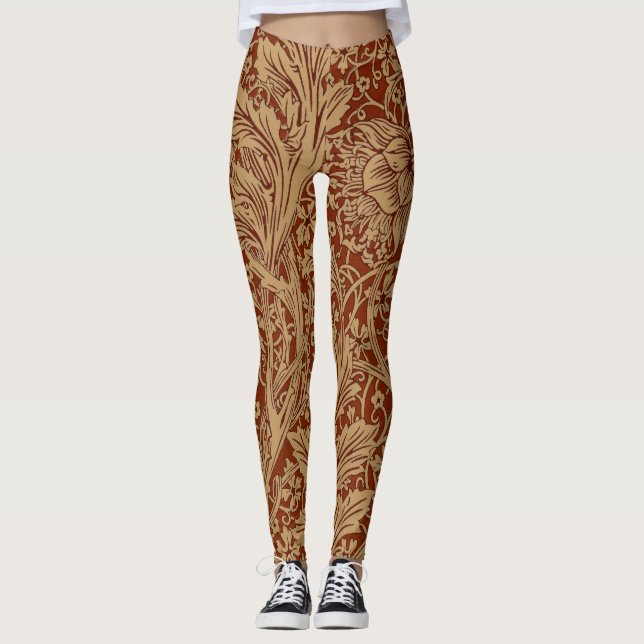 Legging William Morris Arcadia Jardim Floral Flor Classi (Frente)
