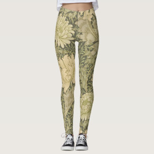 Legging William Morris Chrysanthemum Sage Flower