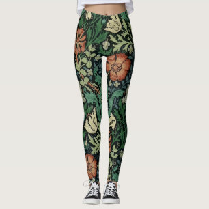 Legging William Morris Compton Floral Art Nouveau Pattern