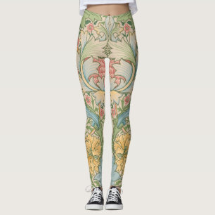 Legging William Morris Flor de Murta Floral Botânico