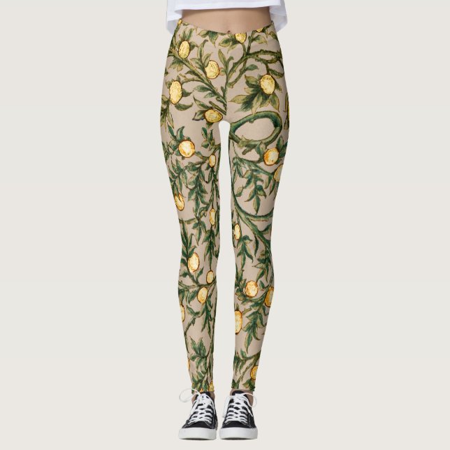 Legging William Morris Floral Fruta Garden Flower Classic (Frente)