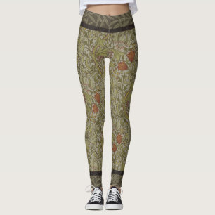 Legging William Morris Floral lily willow art impressão