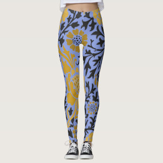 Legging William Morris FLORAL PADRÕES AZUIS