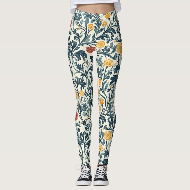 Legging William Morris Floral Pattern (Frente)