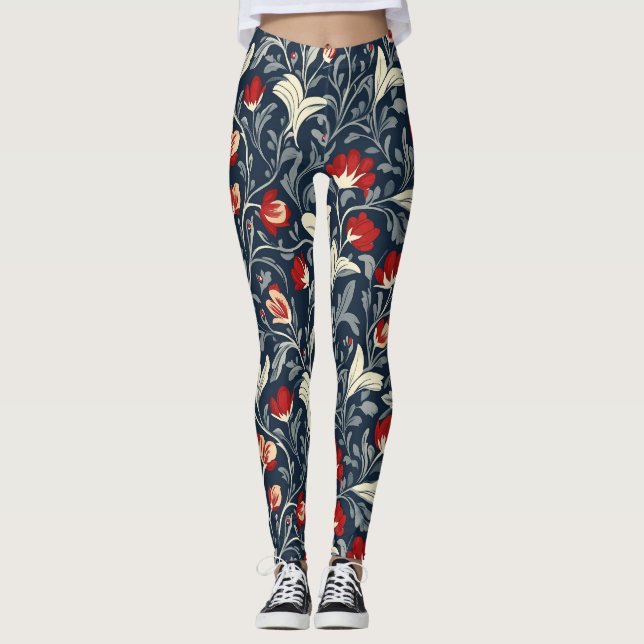 Legging William Morris Floral Pattern (Frente)